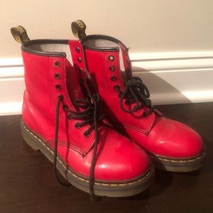 Red Dr. Martens. Women’s size 7